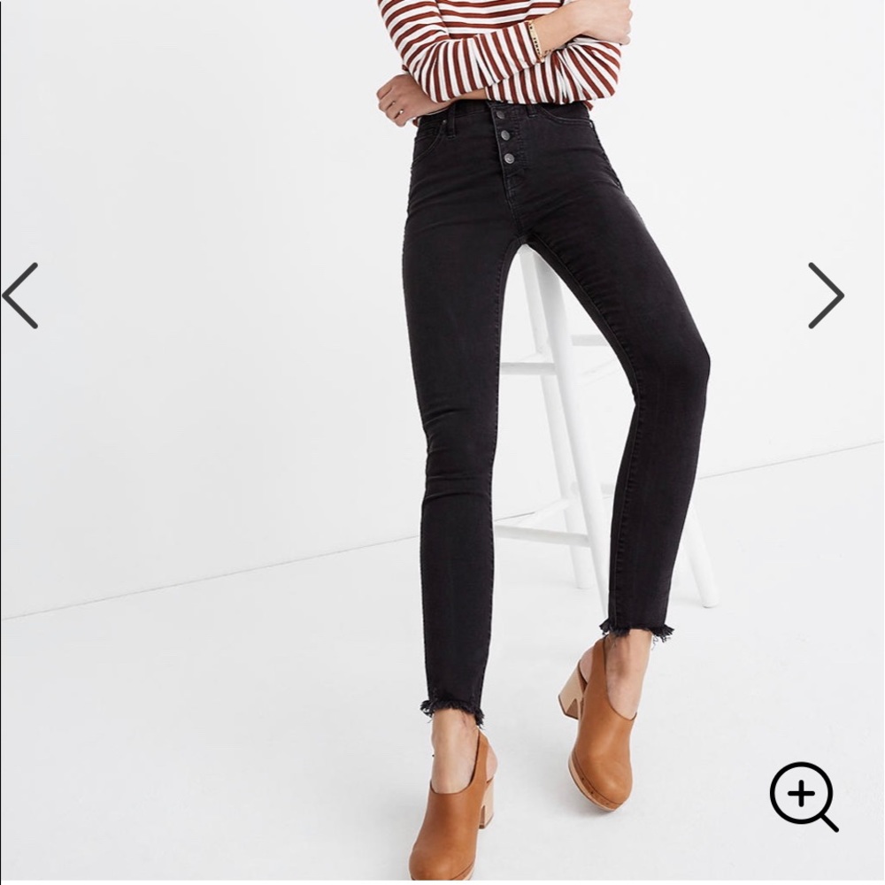 10" High-Rise Skinny Jeans in Berkeley Black